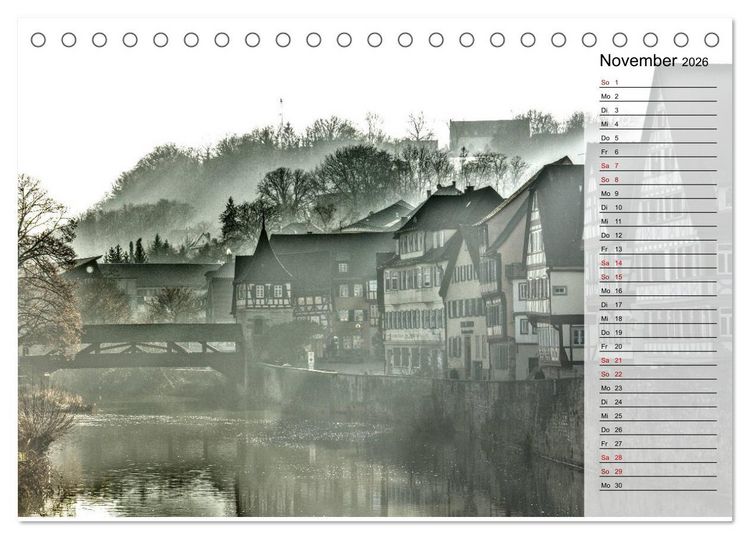Produktbild: Hohenlohe - Natur und Altstadt (Tischkalender 2026 DIN A5 quer), CALVENDO Monatskalender