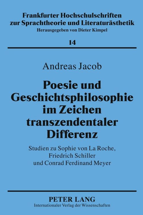 Produktbild: Poesie und Geschichtsphilosophie im Zeichen transzendentaler Differenz