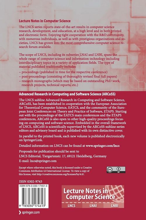 Produktbild: Tools and Algorithms for the Construction and Analysis of Systems