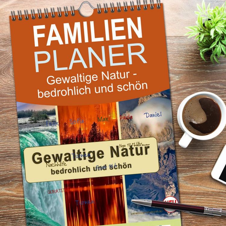 Produktbild: Familienplaner 2026 - Gewaltige Natur - bedrohlich und sch&ouml;n mit 5 Spalten (Wandkalender, 21 x 45 cm) CALVENDO