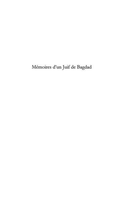 Produktbild: Memoires d'un juif de bagdad -derniers