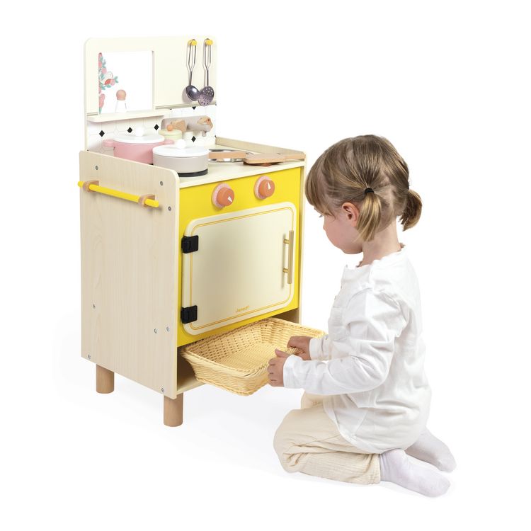 Produktbild: Kinderherd " Liebe Omama" aus Holz &ndash; Spielk&uuml;che mit Backofen