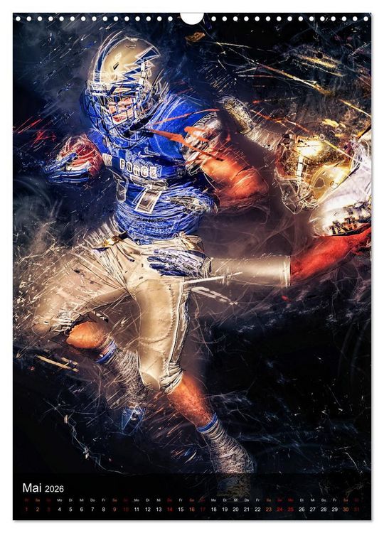 Produktbild: American Football - einfach faszinierend (Wandkalender 2026 DIN A3 hoch), CALVENDO Monatskalender