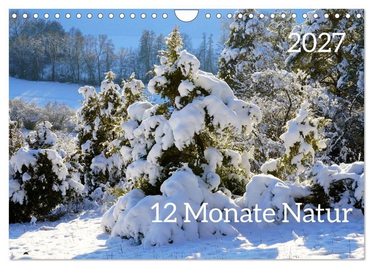 Produktbild: 12 Monate Natur (Wandkalender 2027 DIN A4 quer), CALVENDO Monatskalender