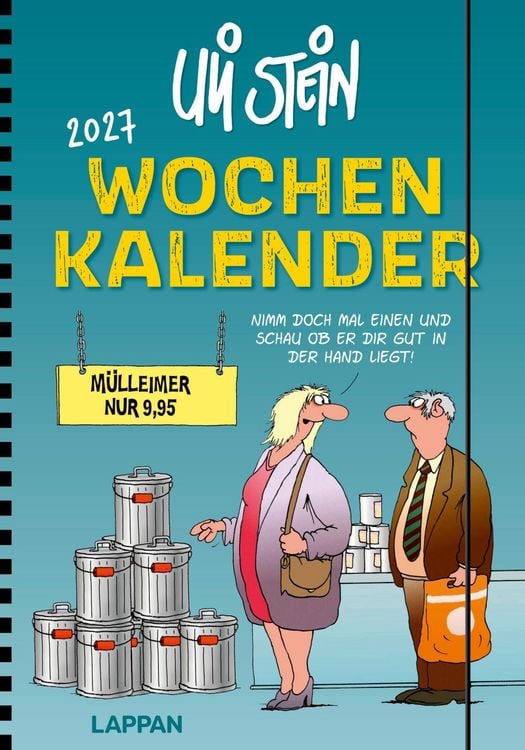 Produktbild: Uli Stein Wochenkalender 2027: Taschenkalender mit Spiralbindung und Gummiband