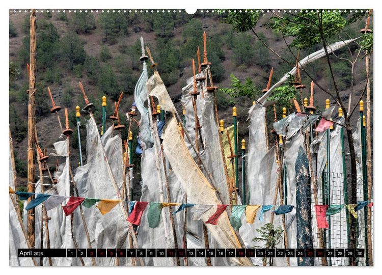 Produktbild: Bhutan - Natur und Tradition (Wandkalender 2026 DIN A2 quer), CALVENDO Monatskalender