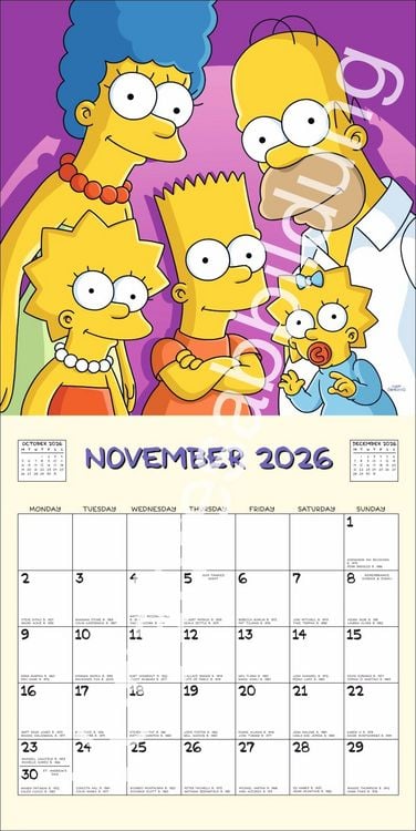 Produktbild: The Simpsons Broschurkalender 2027