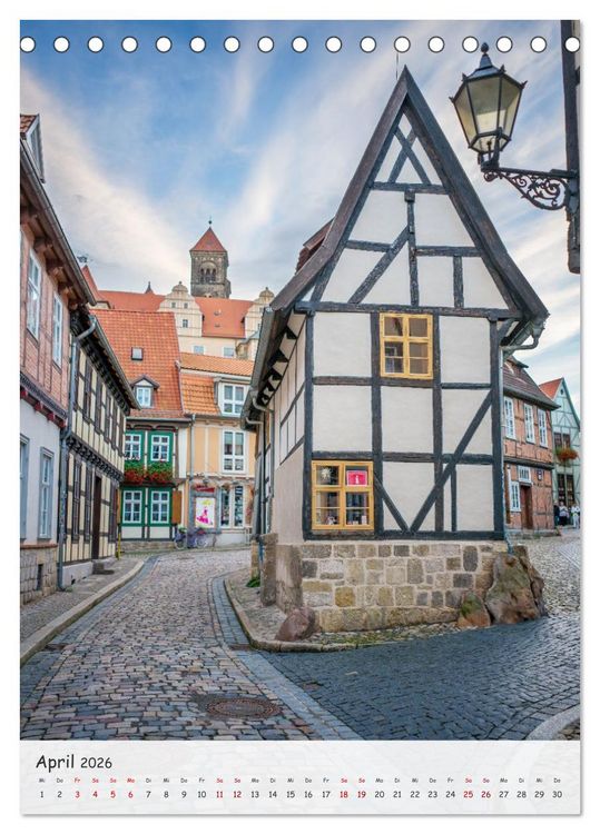Produktbild: Quedlinburg - Welterbestadt und Tor zum Harz (Tischkalender 2026 DIN A5 hoch), CALVENDO Monatskalender
