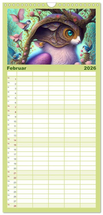 Produktbild: Familienplaner 2026 - M&auml;rchenhafte Wesen - Im Land der Fabeltiere mit 5 Spalten (Wandkalender, 21 x 45 cm) CALVENDO