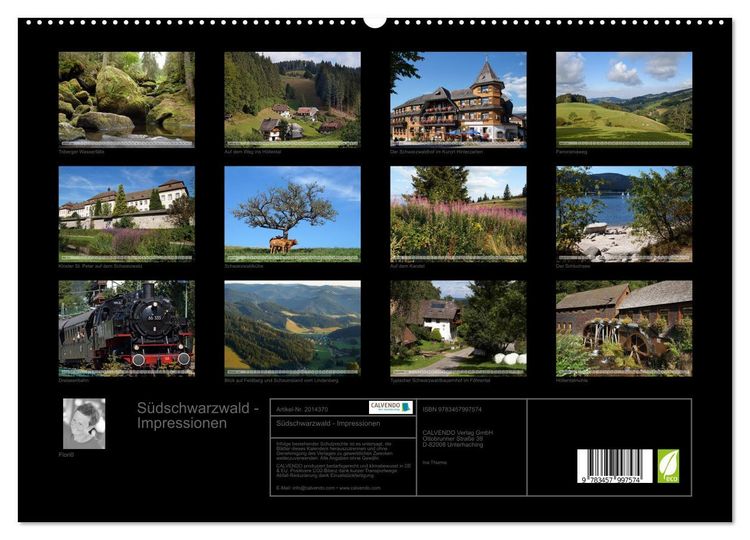 Produktbild: S&uuml;dschwarzwald - Impressionen (hochwertiger Premium Wandkalender 2026 DIN A2 quer), Kunstdruck in Hochglanz