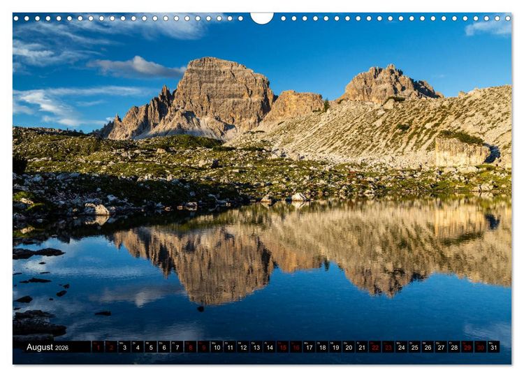 Produktbild: Bergseen in den Dolomiten (Wandkalender 2026 DIN A3 quer), CALVENDO Monatskalender