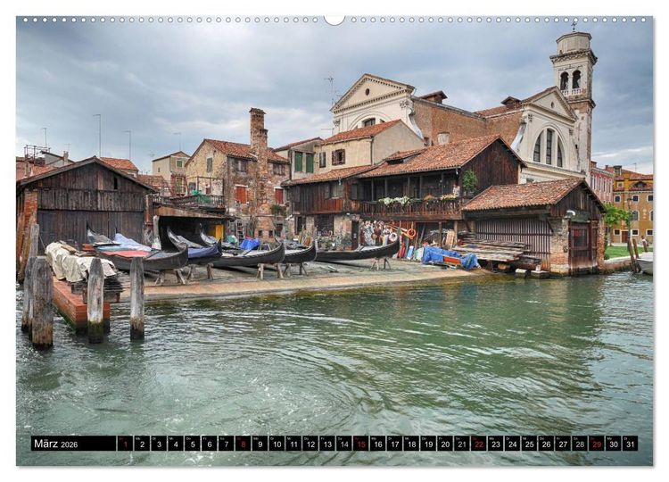 Produktbild: Venedig - Der andere Blick (hochwertiger Premium Wandkalender 2026 DIN A2 quer), Kunstdruck in Hochglanz