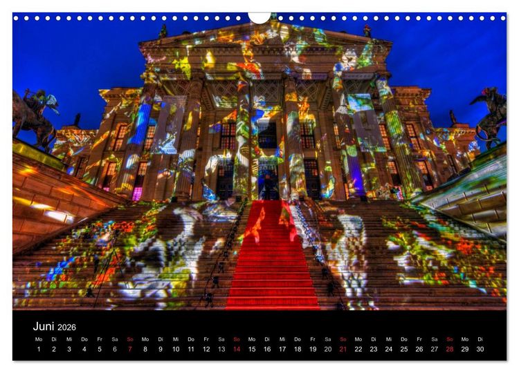 Produktbild: Berlin bei Nacht (Wandkalender 2026 DIN A3 quer), CALVENDO Monatskalender