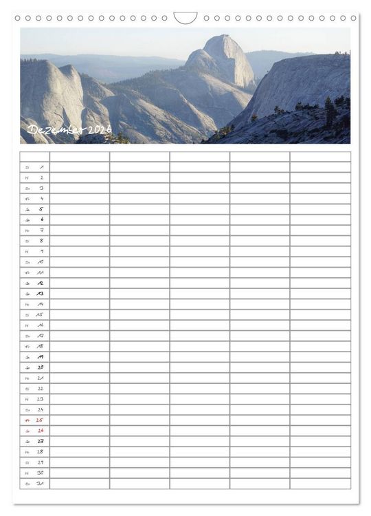 Produktbild: Kalifornien - Familienplaner 2026 (Wandkalender 2026 DIN A3 hoch), CALVENDO Monatskalender
