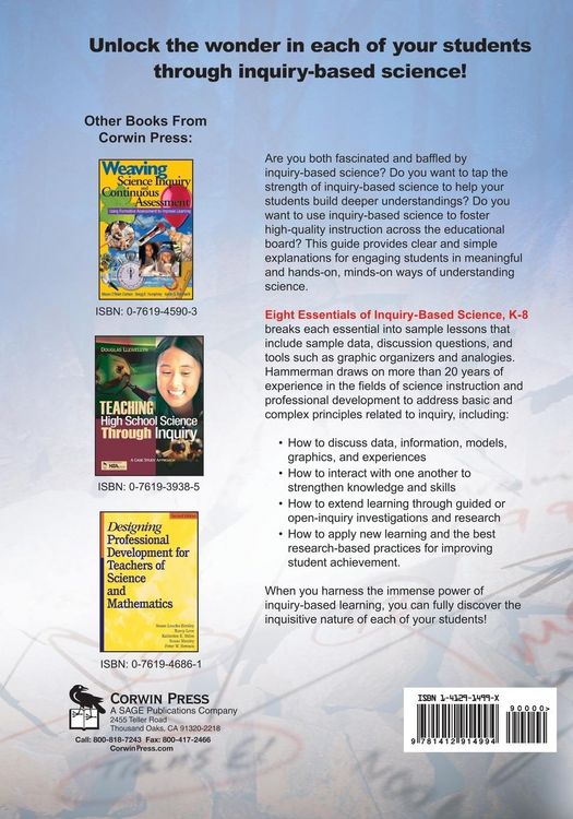 Produktbild: Eight Essentials of Inquiry-Based Science, K-8