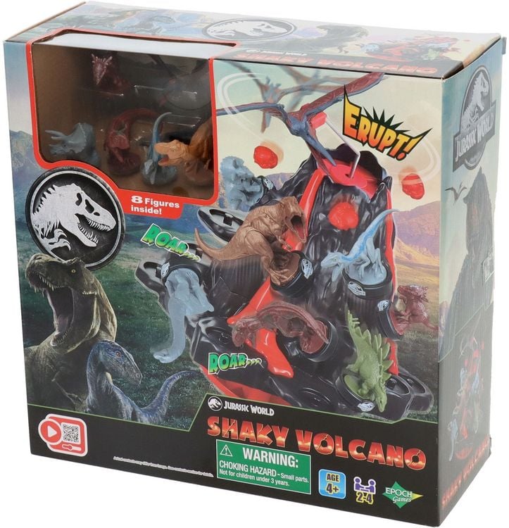 Produktbild: Epoch 7509 - Jurassic World Shaky Volcano, Dinosaurier-Geschicklichkeitsspiel