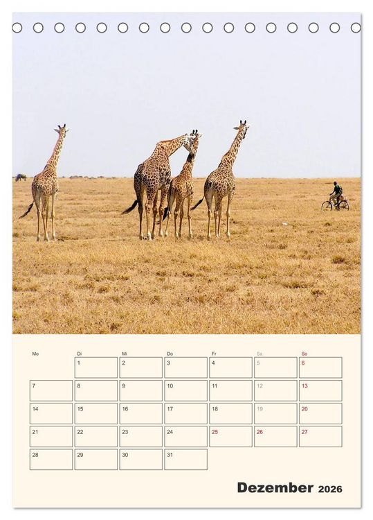 Produktbild: Kenia &ndash; Terminplaner (Tischkalender 2026 DIN A5 hoch), CALVENDO Monatskalender