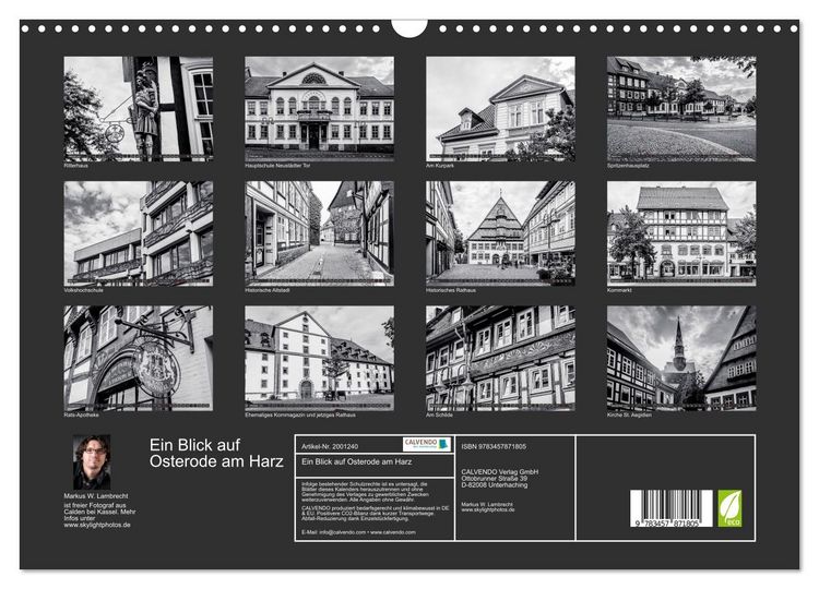 Produktbild: Ein Blick auf Osterode am Harz (Wandkalender 2026 DIN A3 quer), CALVENDO Monatskalender