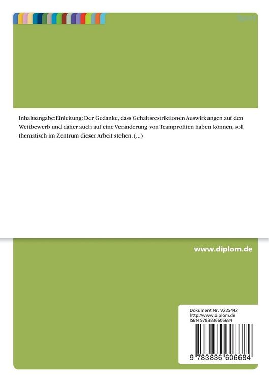 Produktbild: Wettbewerbsbeschr&auml;nkungen in professionellen Sportligen