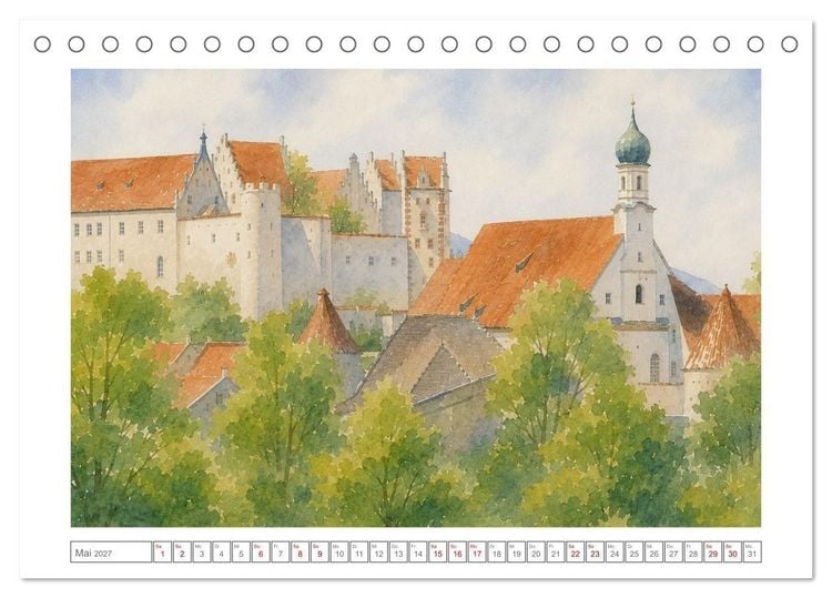 Produktbild: Idyllisches F&uuml;ssen (Tischkalender 2027 DIN A5 quer), CALVENDO Monatskalender