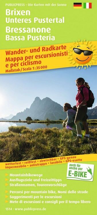 Produktbild: Brixen/Bressanone, Bassa Pusteria Wander/Radkarte