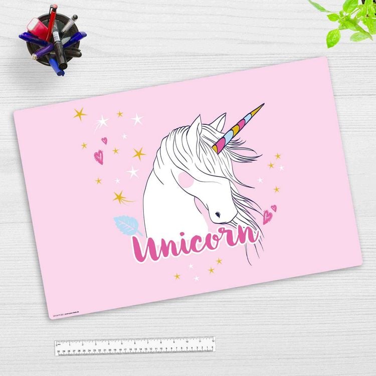 Produktbild: Cover-your-desk Schreibtischunterlage f&uuml;r Kinder Unicorn, aus hochwertigem Vinyl , 60 x 40 cm