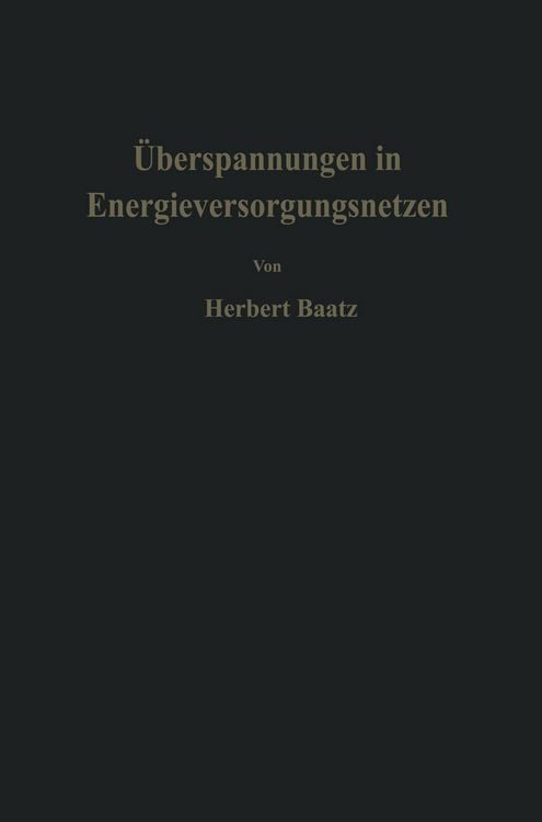 Produktbild: &Uuml;berspannungen in Energieversorgungsnetzen