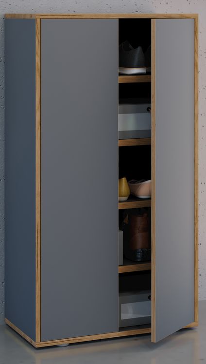 Produktbild: XL Holz Gro&szlig;er Schuhschrank Schuhkommode Salia B60