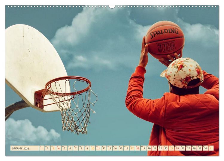 Produktbild: Basketball - so cool (Wandkalender 2026 DIN A2 quer), CALVENDO Monatskalender