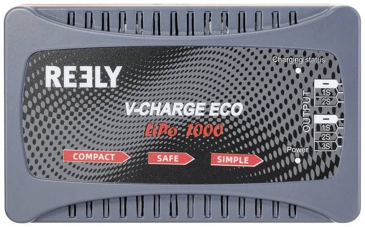 Produktbild: Reely V-CHARGE ECO LiPo 1000 Modellbau-Ladeger&auml;t 230V 1A LiPo