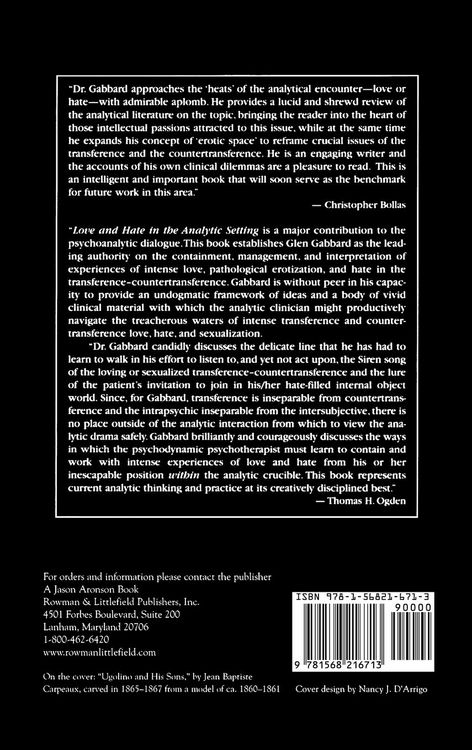 Produktbild: Love and Hate in the Analytic Setting