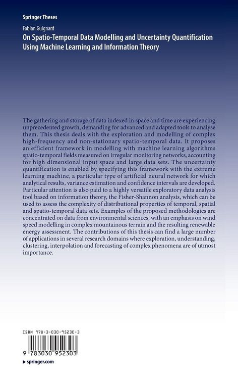 Produktbild: On Spatio-Temporal Data Modelling and Uncertainty Quantification Using Machine Learning and Information Theory