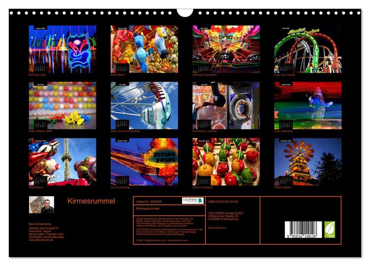 Produktbild: Kirmesrummel (Wandkalender 2026 DIN A3 quer), CALVENDO Monatskalender