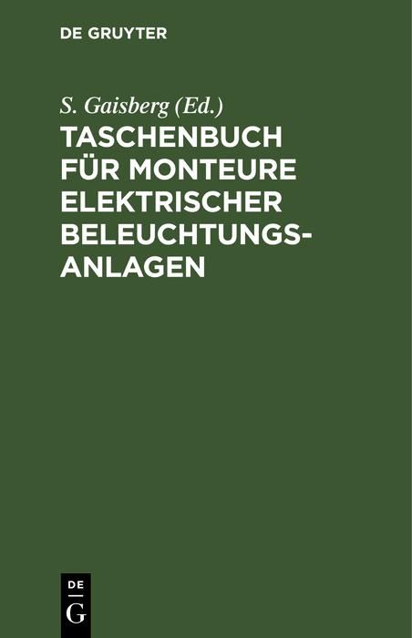 Produktbild: Taschenbuch f&uuml;r Monteure elektrischer Beleuchtungsanlagen