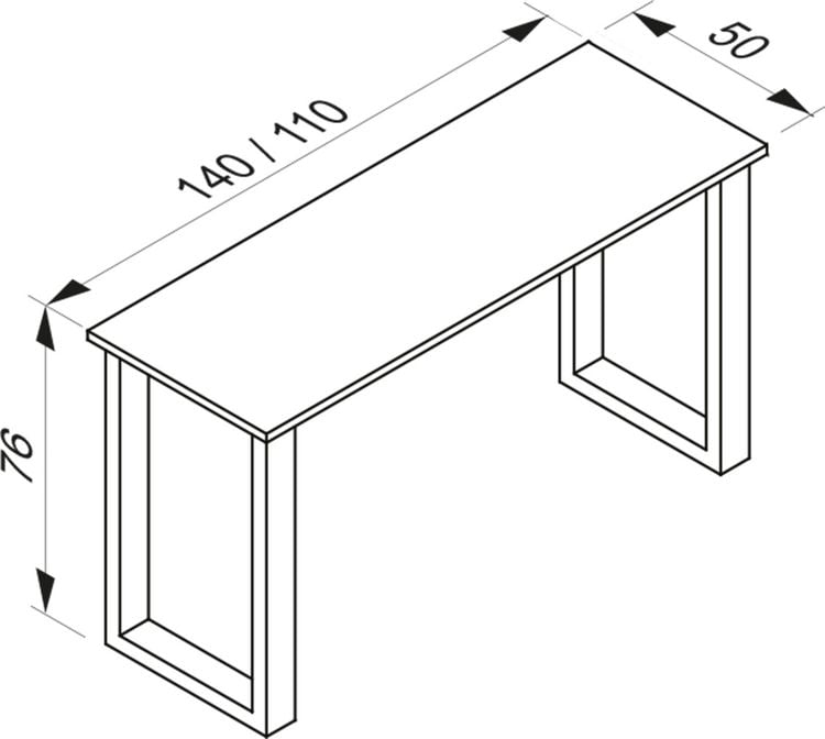 Produktbild: Premium Holz Esstisch K&uuml;chentisch Xona U 110x50