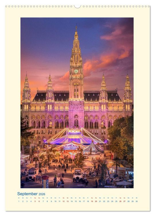 Produktbild: Meine sch&ouml;ne Stadt - ein Spaziergang durch Wien (Wandkalender 2026 DIN A2 hoch), CALVENDO Monatskalender