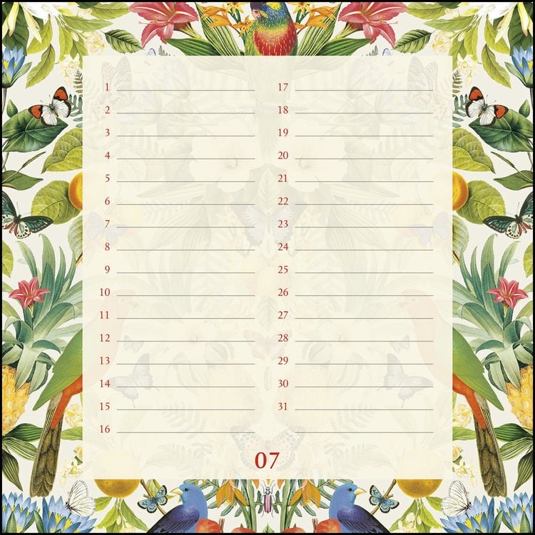 Produktbild: Immerwährender Geburtstagskalender floral – Archive by Portico Designs – Quadrat-Format 24 x 24 cm
