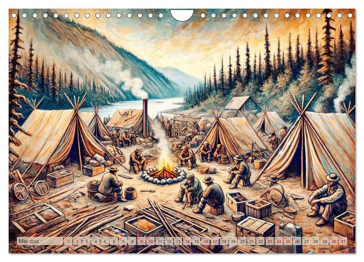 Produktbild: Auf den Spuren des Goldes - Vom Goldrausch am Yukon River (Wandkalender 2026 DIN A4 quer), CALVENDO Monatskalender
