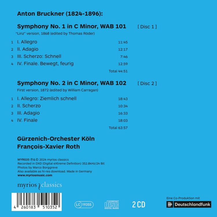 Produktbild: Roth, F: Sinfonien 1 & 2