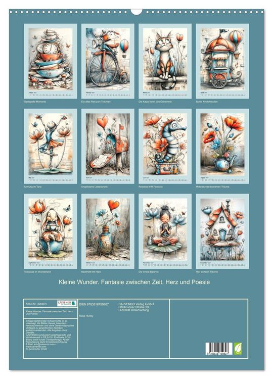 Produktbild: Kleine Wunder. Fantasie zwischen Zeit, Herz und Poesie (Wandkalender 2027 DIN A2 hoch), CALVENDO Monatskalender