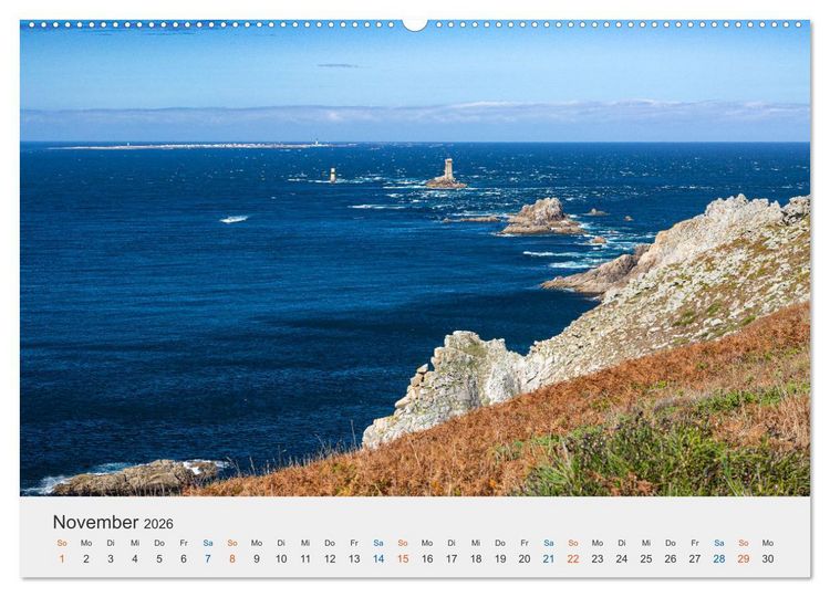 Produktbild: Cornouaille - Ein Ausflug in den S&uuml;dwesten der Bretagne (hochwertiger Premium Wandkalender 2026 DIN A2 quer), Kunstdruck in Hochglanz