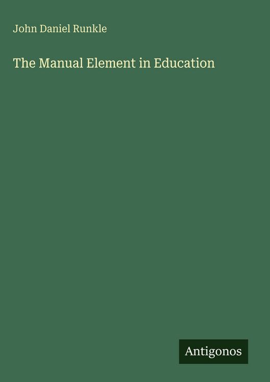 Produktbild: The Manual Element in Education
