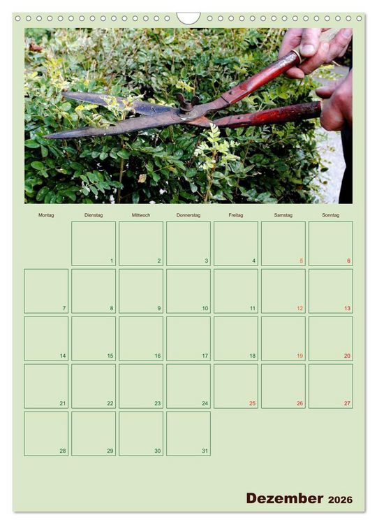 Produktbild: Gartenplaner (Wandkalender 2026 DIN A3 hoch), CALVENDO Monatskalender