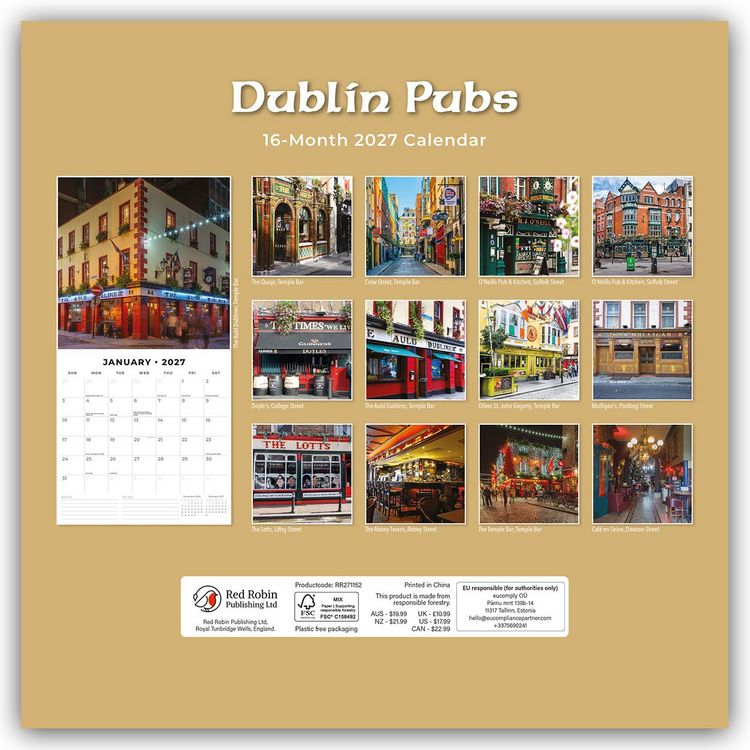 Produktbild: Dublin Pubs 2027 &ndash; 16-Monatskalender