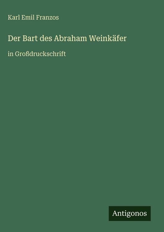 Produktbild: Der Bart des Abraham Weink&auml;fer