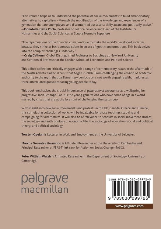 Produktbild: From Financial Crisis to Social Change