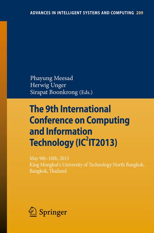 Produktbild: The 9th International Conference on Computing and InformationTechnology (IC2IT2013)