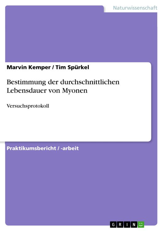 Produktbild: Bestimmung der durchschnittlichen Lebensdauer von Myonen