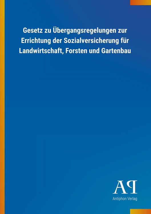 Produktbild: Gesetz zu &Uuml;bergangsregelungen zur Errichtung der Sozialversi