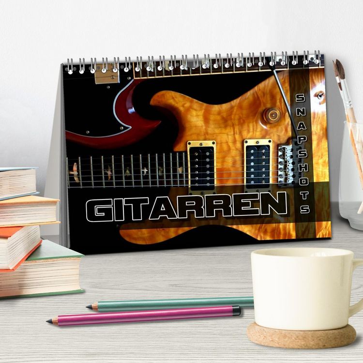 Produktbild: Gitarren Snapshots (Tischkalender 2026 DIN A5 quer), CALVENDO Monatskalender